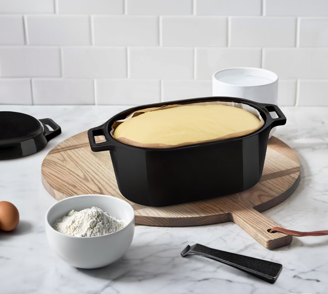 OBLONG DUTCH OVEN, 3.4 QT, BLACK