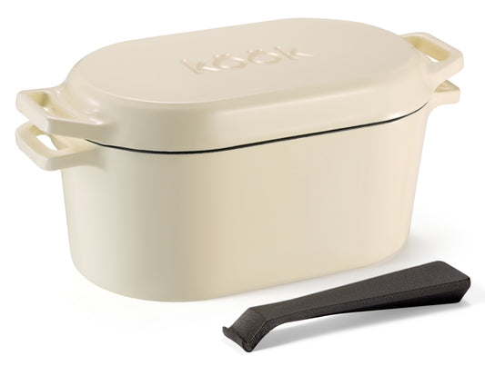 OBLONG DUTCH OVEN, 3.4 QT, IVORY