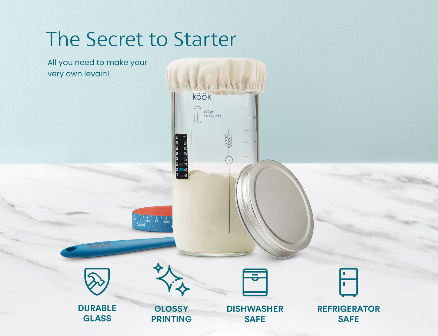SOURDOUGH STARTER KIT, 24 OZ