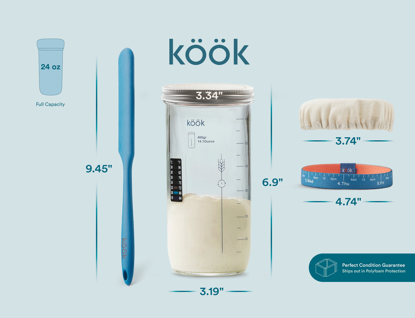 SOURDOUGH STARTER KIT, 24 OZ